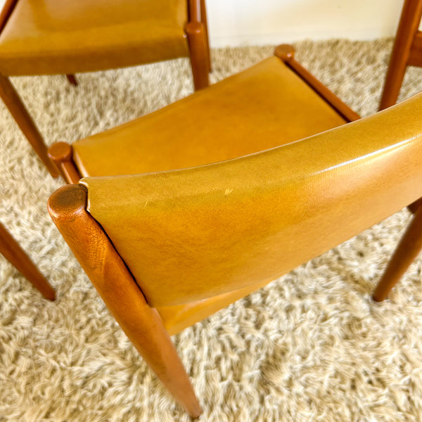 MUSTARD VINYL DINING CHAIRS