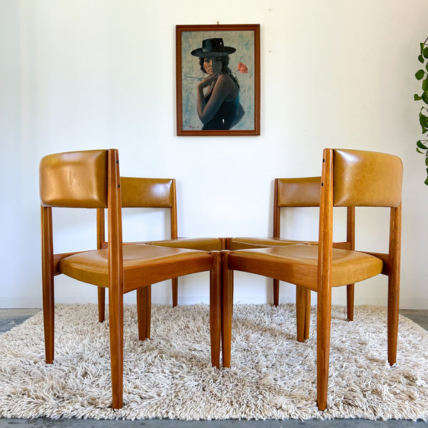 MUSTARD VINYL DINING CHAIRS