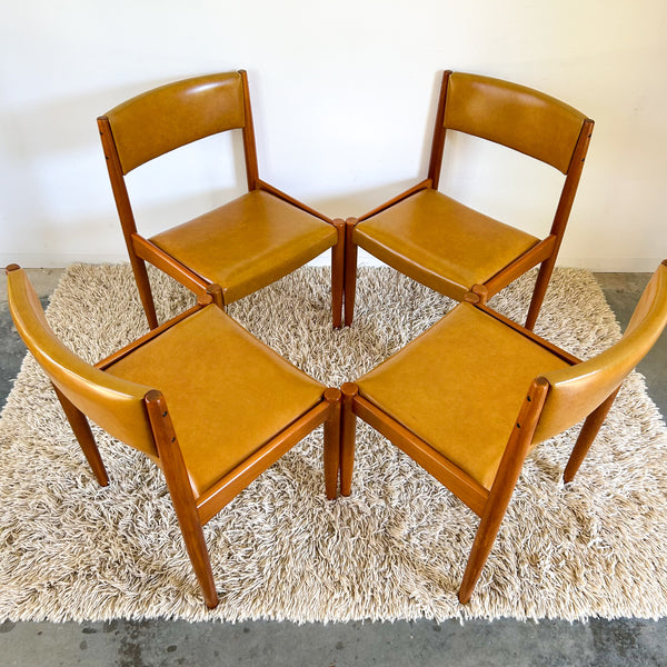 MUSTARD VINYL DINING CHAIRS