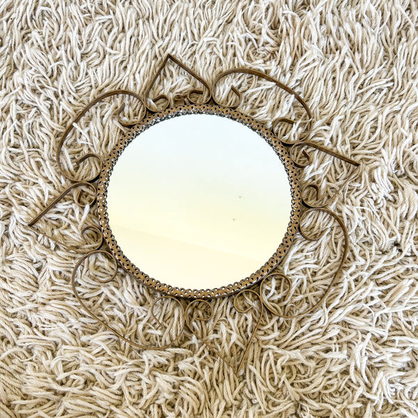 1960s BRASS MIRROR