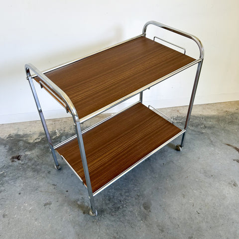 CHROME BAR TROLLEY