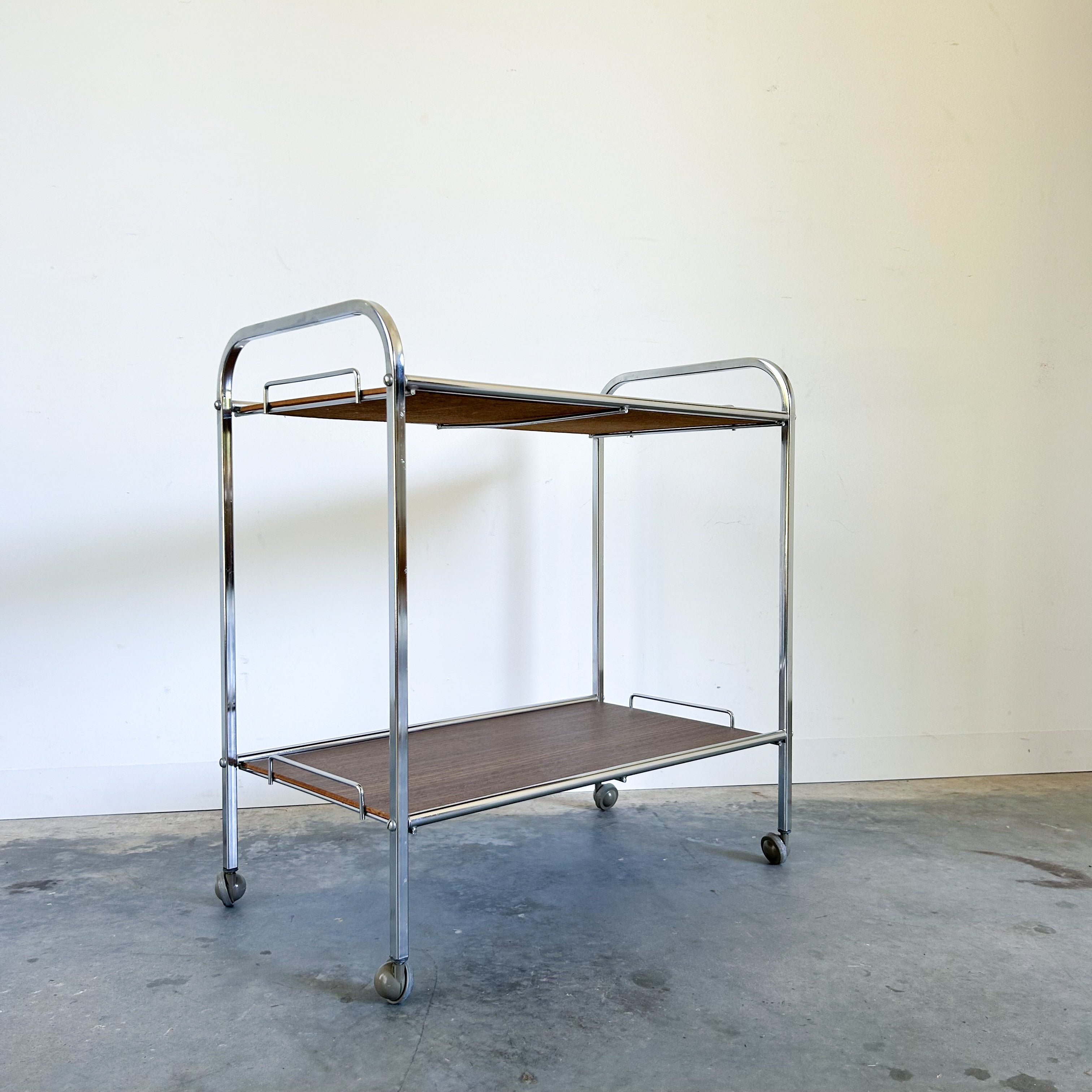 CHROME BAR TROLLEY