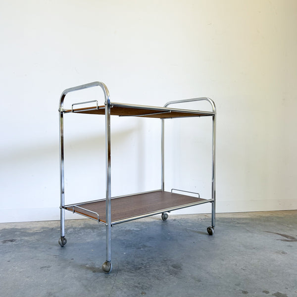 CHROME BAR TROLLEY