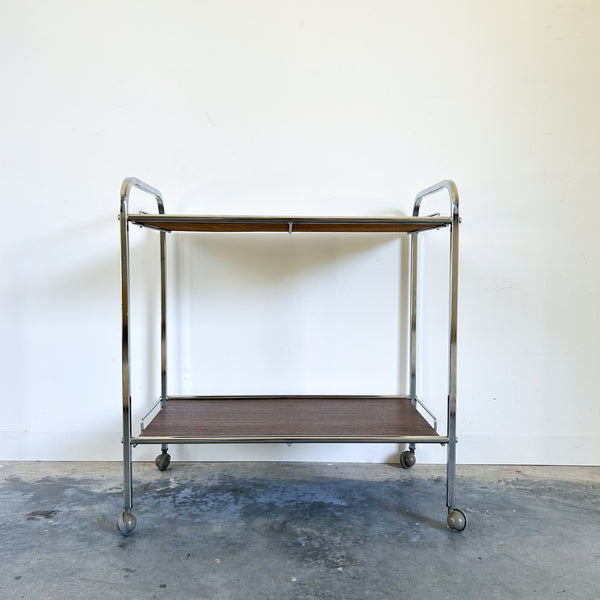 CHROME BAR TROLLEY