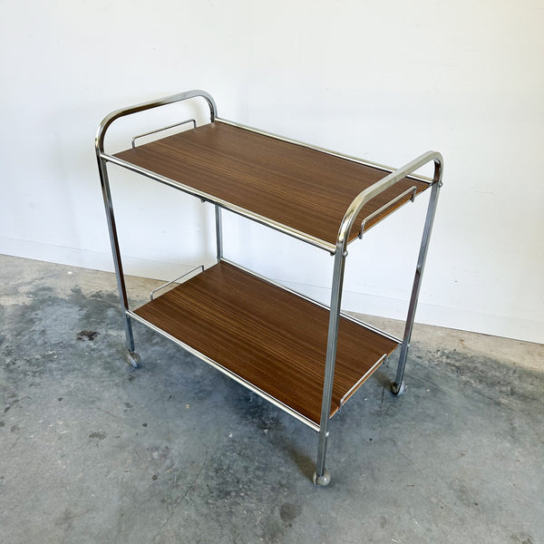 CHROME BAR TROLLEY