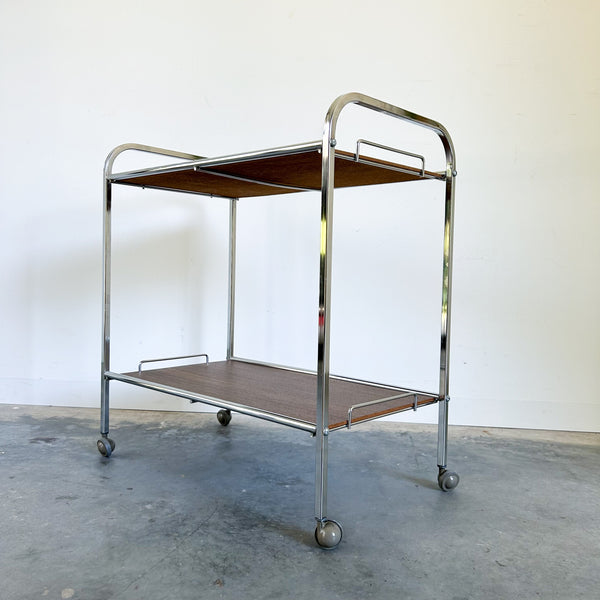 CHROME BAR TROLLEY