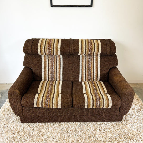 BROWN STRIPE SOFA #1 - HEY JUDE WORKSHOP • Vintage furniture & objects Melbourne