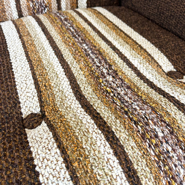 BROWN STRIPE SOFA #1 - HEY JUDE WORKSHOP • Vintage furniture & objects Melbourne