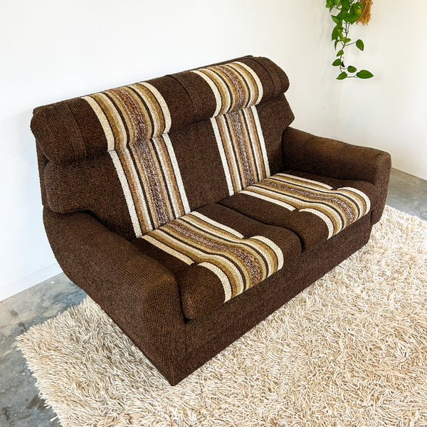 BROWN STRIPE SOFA #1 - HEY JUDE WORKSHOP • Vintage furniture & objects Melbourne