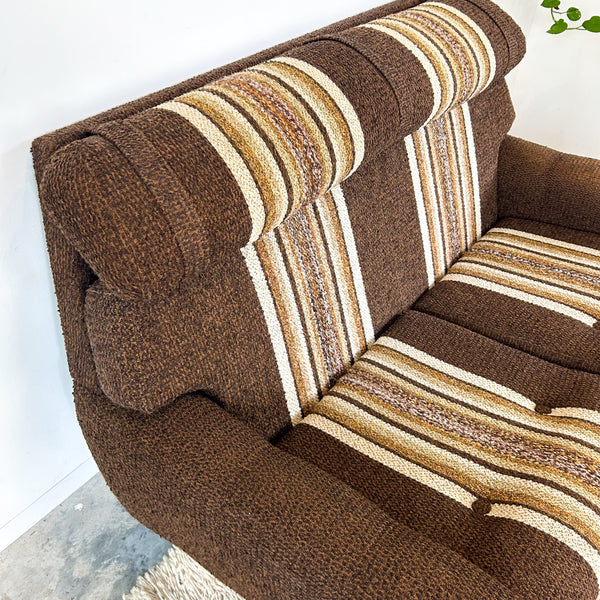 BROWN STRIPE SOFA #1 - HEY JUDE WORKSHOP • Vintage furniture & objects Melbourne