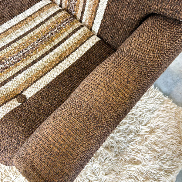 BROWN STRIPE SOFA #1 - HEY JUDE WORKSHOP • Vintage furniture & objects Melbourne