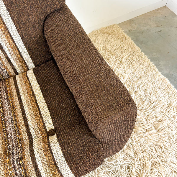 BROWN STRIPE ARMCHAIR