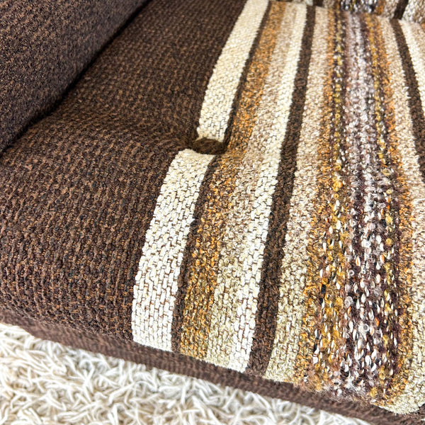 BROWN STRIPE ARMCHAIR