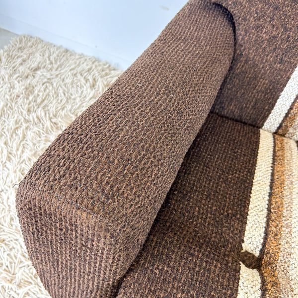 BROWN STRIPE ARMCHAIR