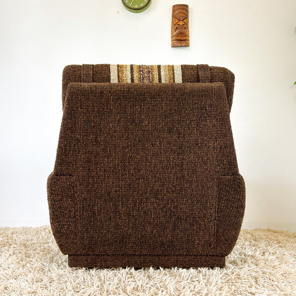BROWN STRIPE ARMCHAIR
