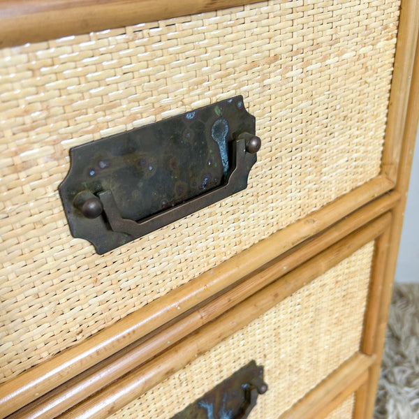 CANE BEDSIDE DRAWERS - HEY JUDE WORKSHOP • Vintage furniture & objects Melbourne
