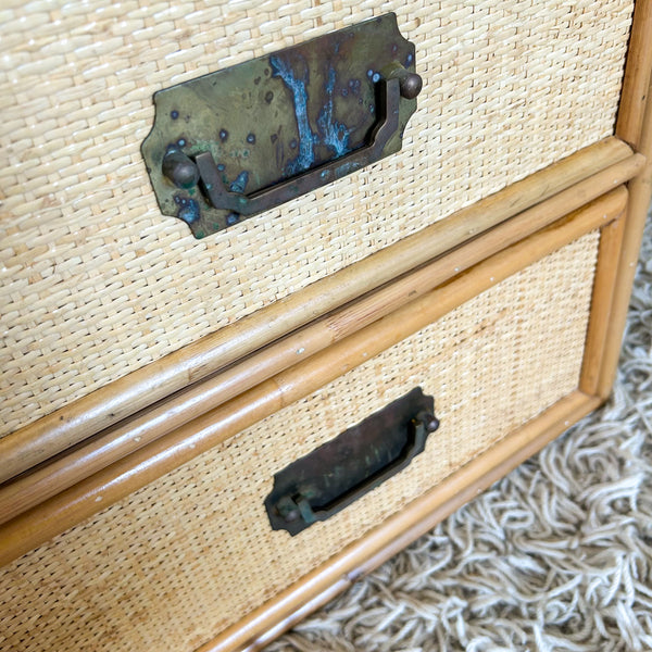 CANE BEDSIDE DRAWERS - HEY JUDE WORKSHOP • Vintage furniture & objects Melbourne