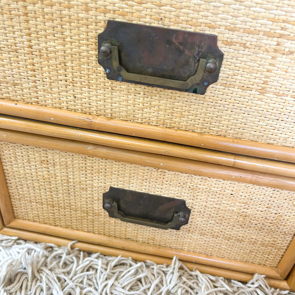 CANE BEDSIDE DRAWERS - HEY JUDE WORKSHOP • Vintage furniture & objects Melbourne