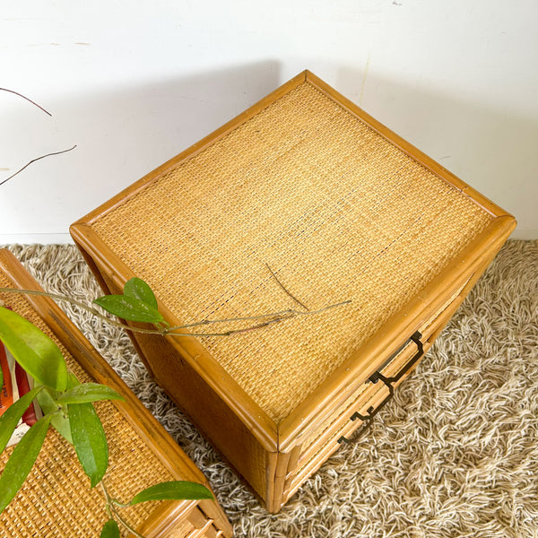 CANE BEDSIDE DRAWERS - HEY JUDE WORKSHOP • Vintage furniture & objects Melbourne