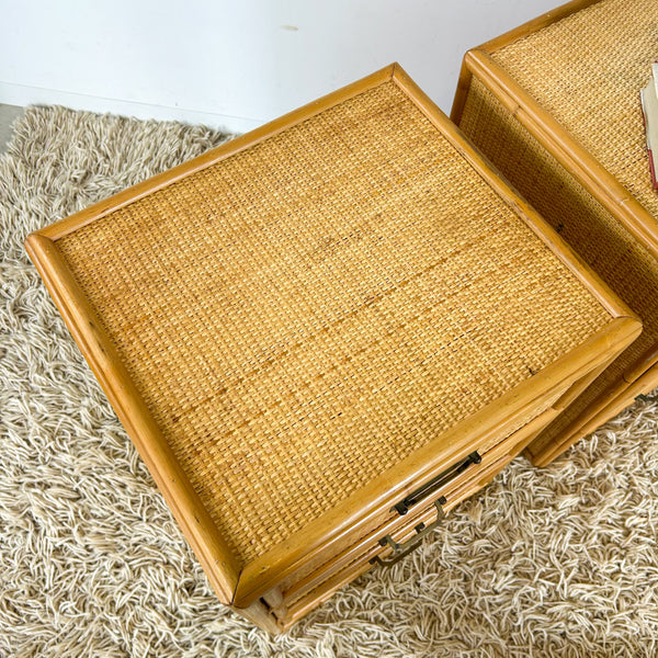 CANE BEDSIDE DRAWERS - HEY JUDE WORKSHOP • Vintage furniture & objects Melbourne