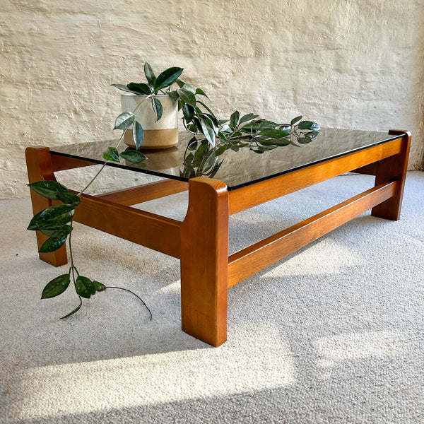 SMOKY GLASS COFFEE TABLE