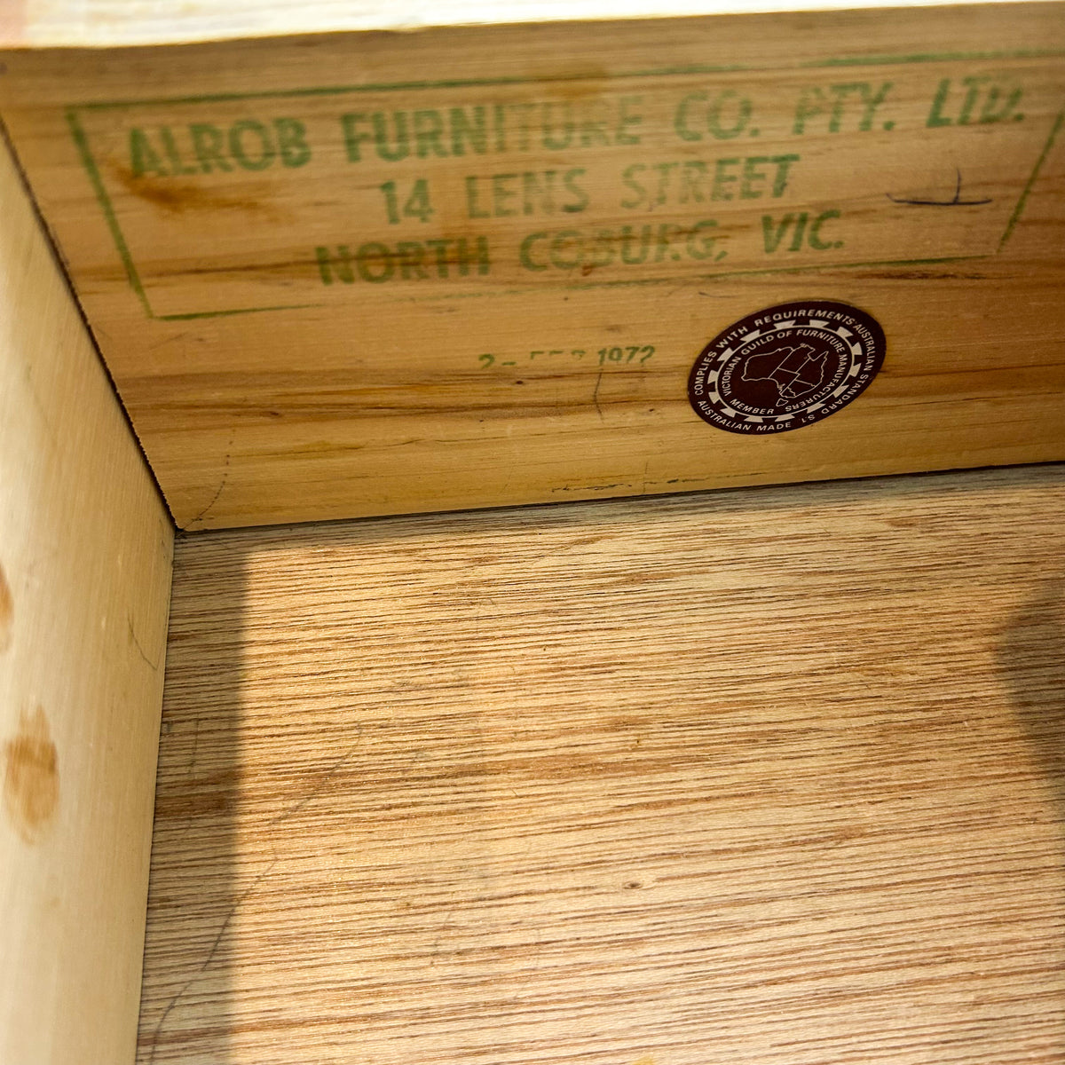 ALROB BEDSIDE DRAWERS (SINGLE) - HEY JUDE WORKSHOP • Vintage furniture & objects Melbourne