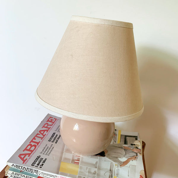 BEIGE CERAMIC BALL LAMP - HEY JUDE WORKSHOP • Vintage furniture & wares.