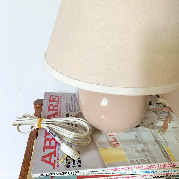 BEIGE CERAMIC BALL LAMP - HEY JUDE WORKSHOP • Vintage furniture & wares.