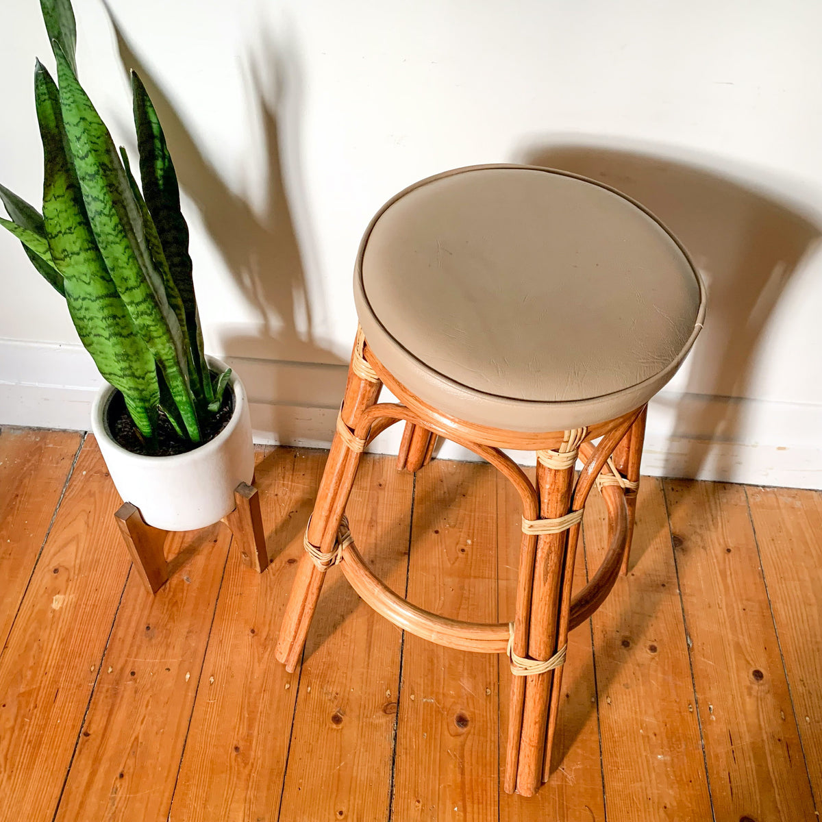 CANE BAR STOOL