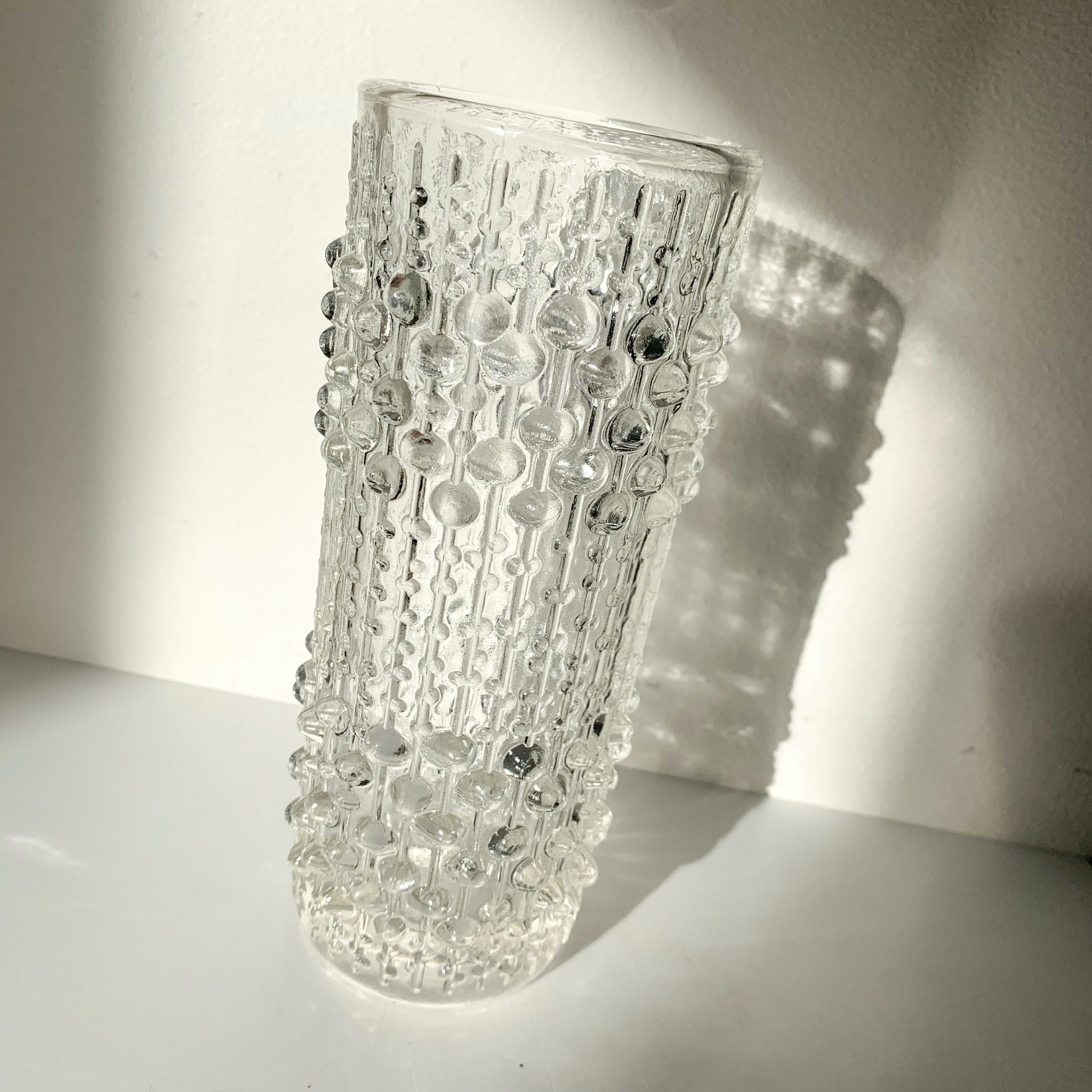 レア チェコ SKLO UNION ヴィンテージ Candle Wax Vase ガラス