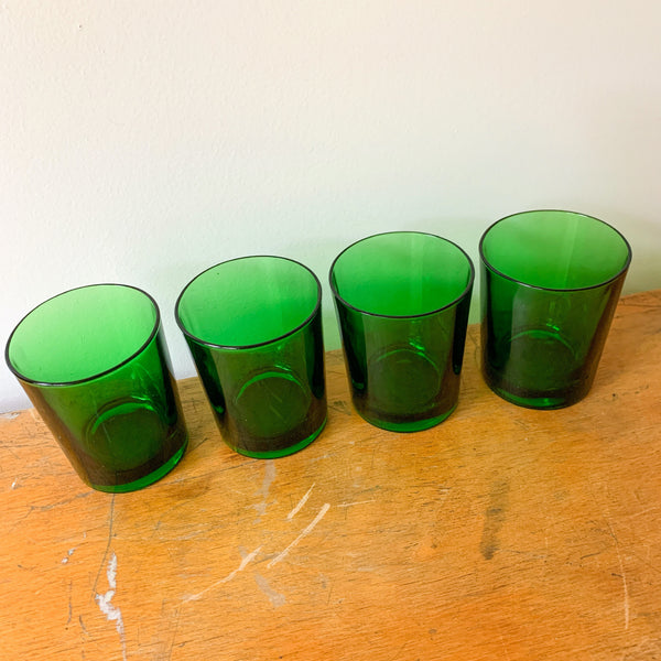 GREEN DRINKING GLASSES