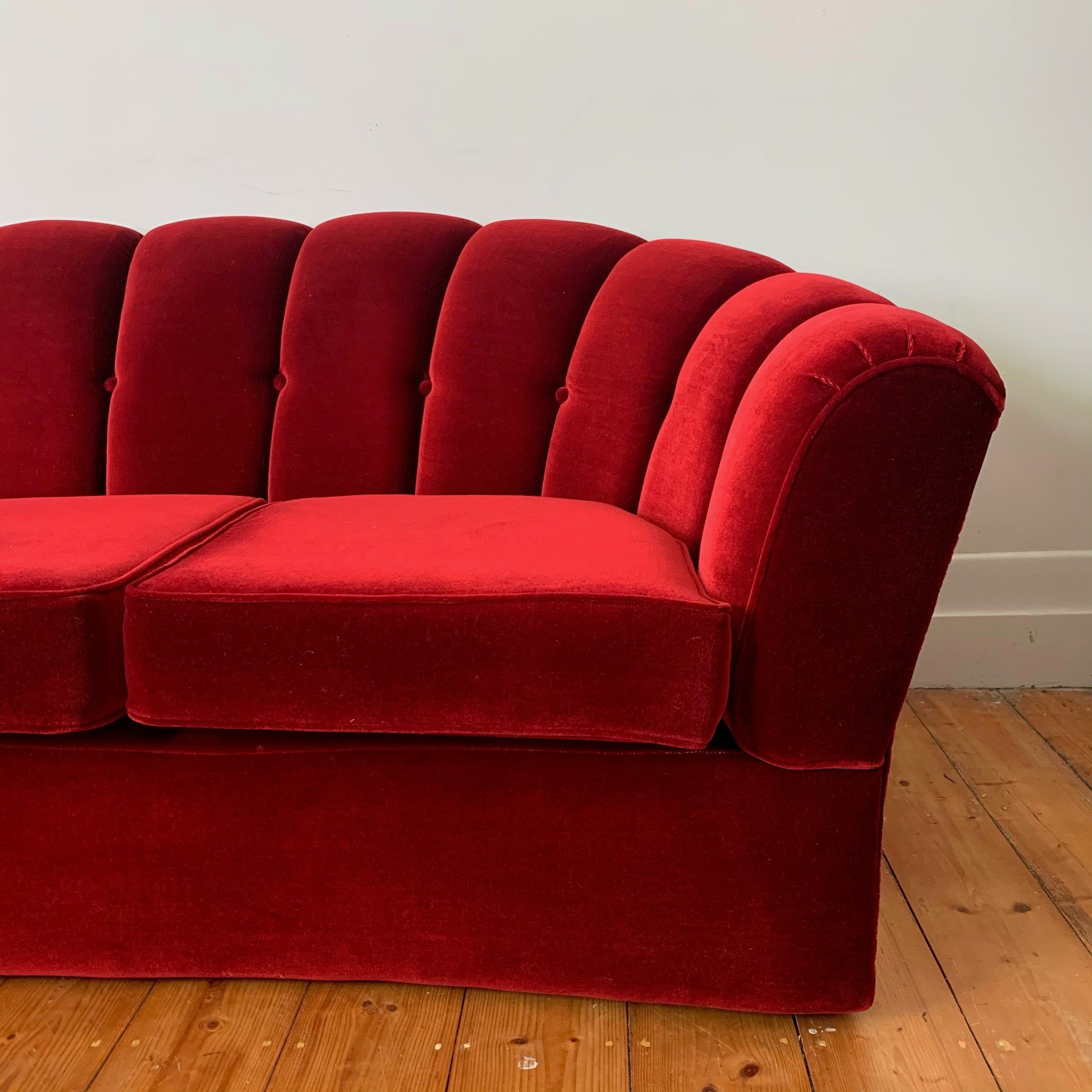 RED VELVET SOFA