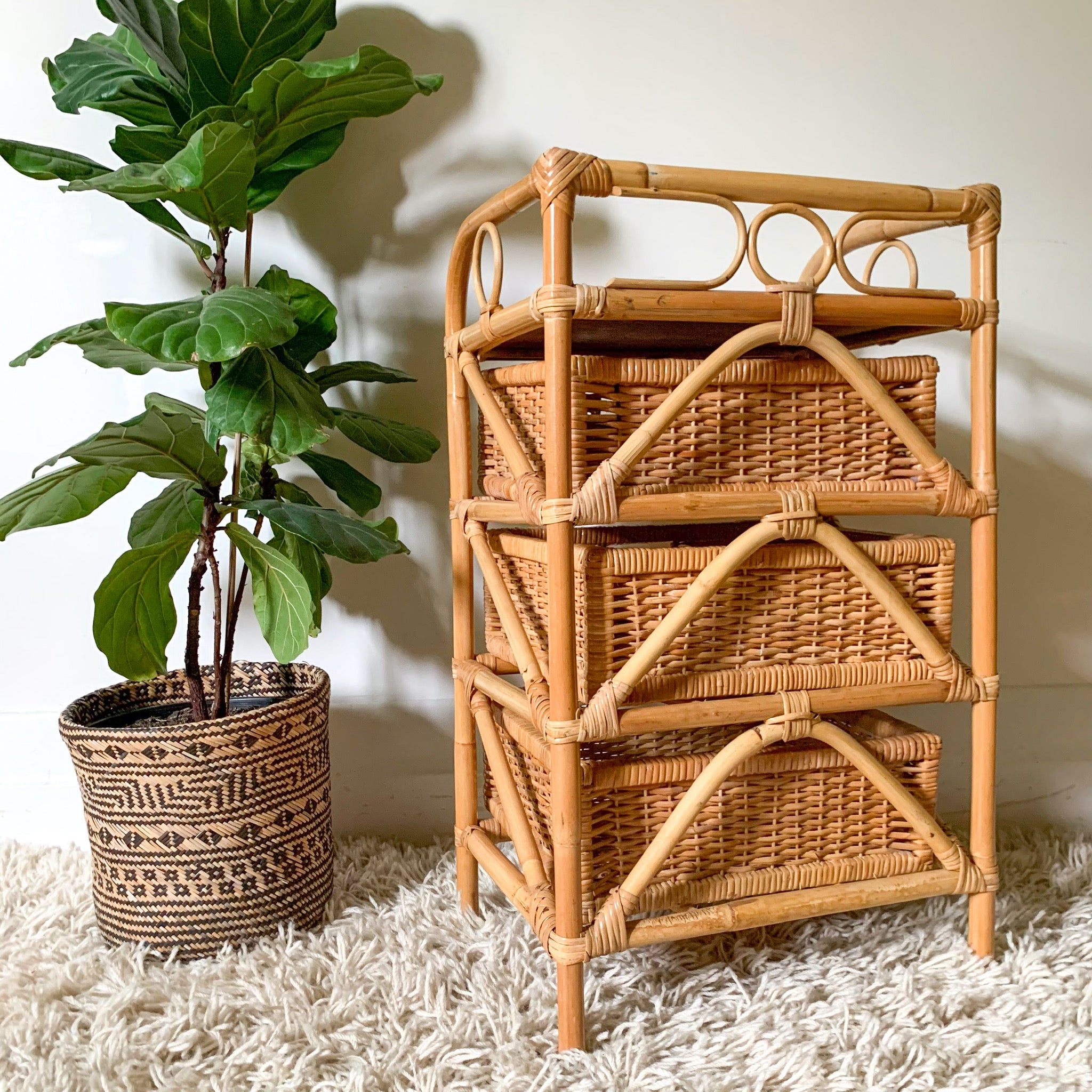 RATTAN BASKET DRAWERS