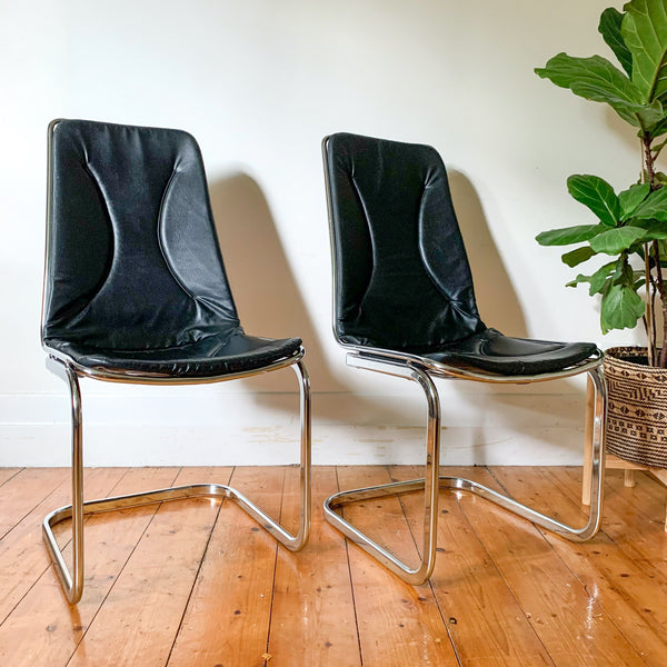 CHROME CANTILEVER CHAIRS - HEY JUDE WORKSHOP • Vintage furniture & wares.