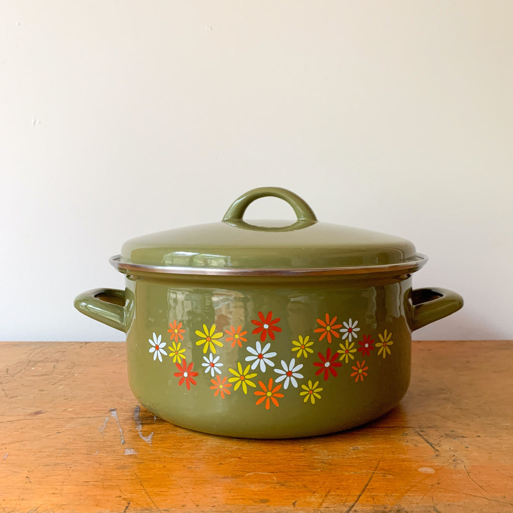 ITALIAN ENAMEL SAUCEPANS