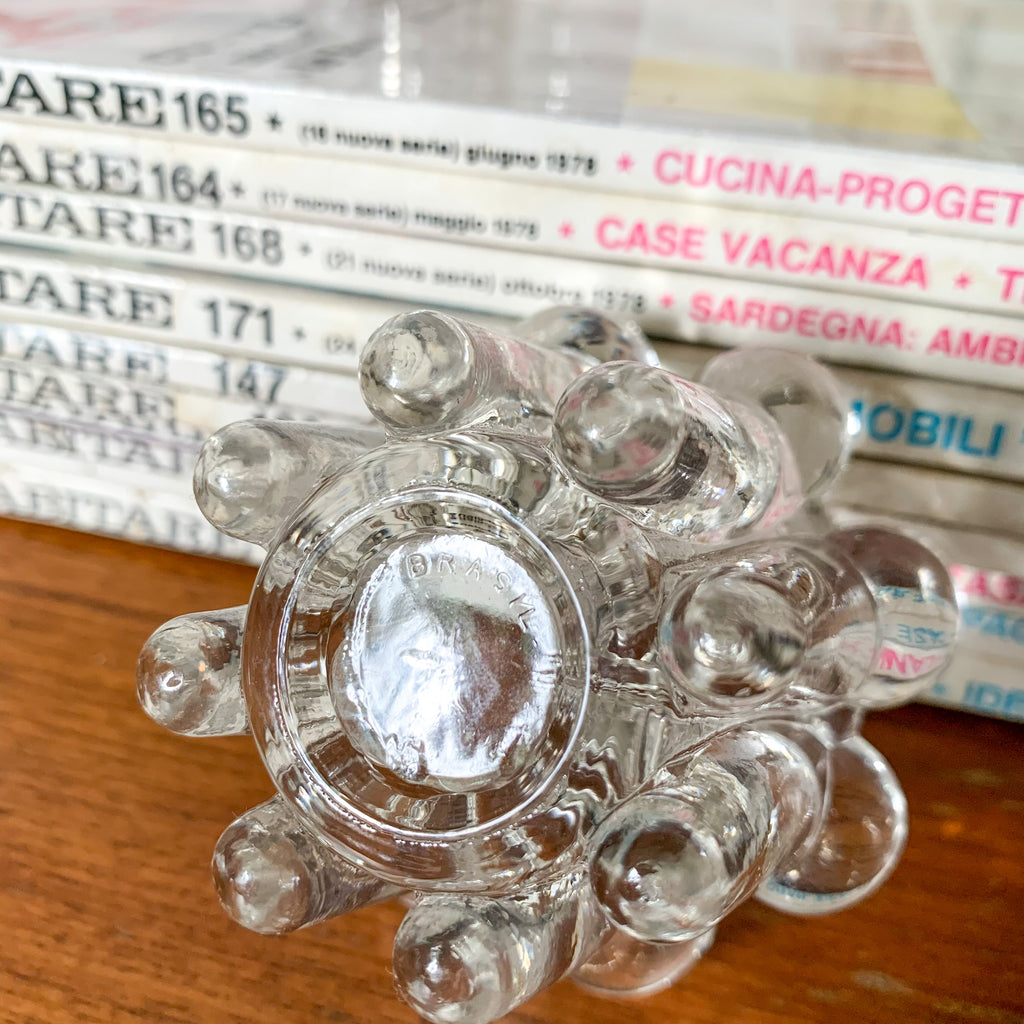 GLASS CANDLE HOLDERS
