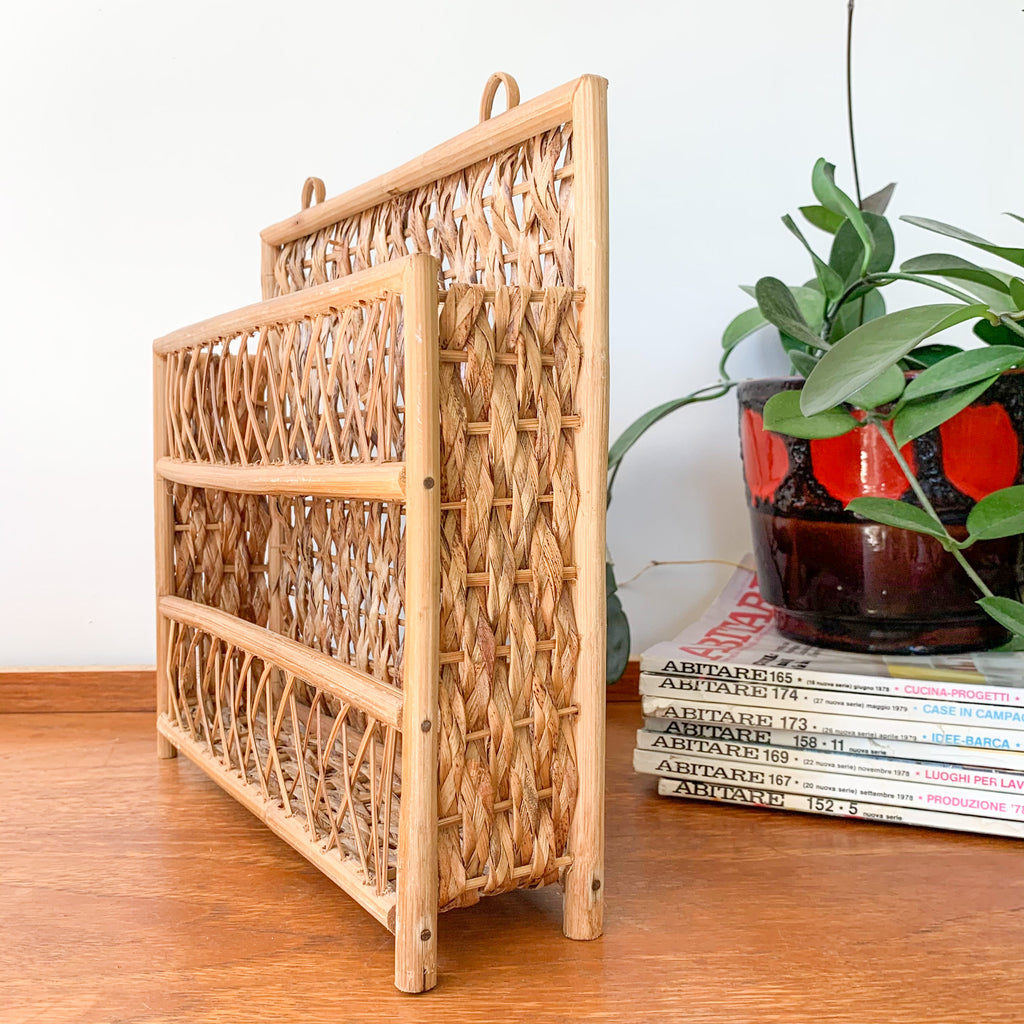 CANE HANGING SHELF - HEY JUDE WORKSHOP • Vintage furniture & wares.
