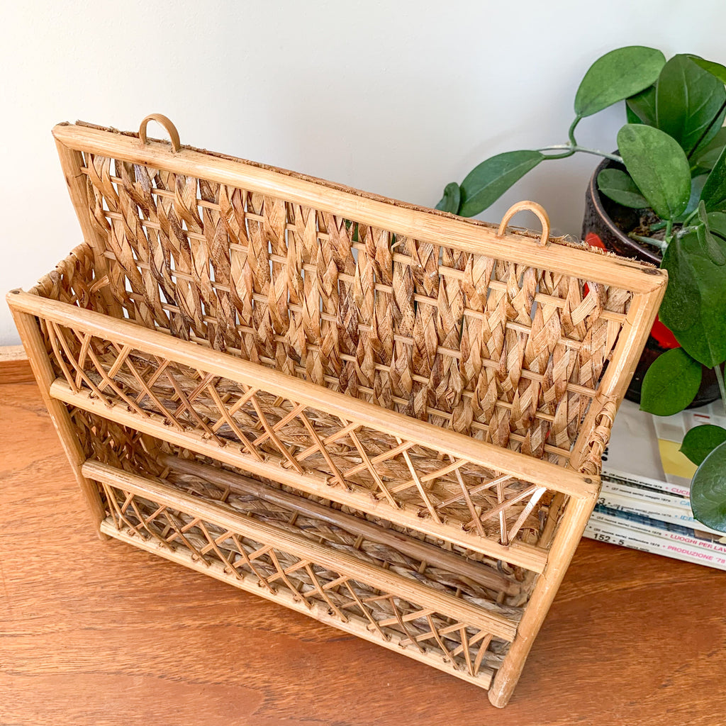 CANE HANGING SHELF - HEY JUDE WORKSHOP • Vintage furniture & wares.