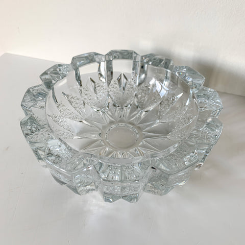 CUT GLASS ASHTRAY LARGE