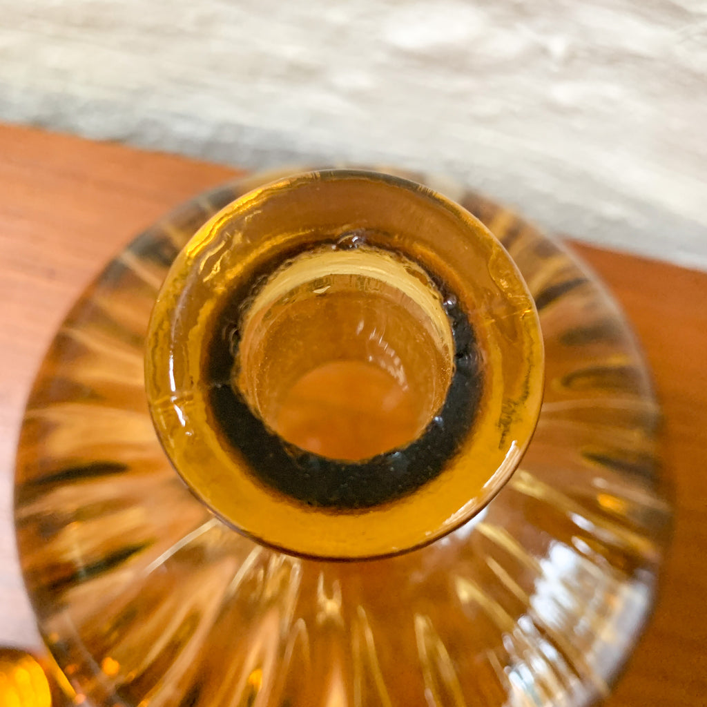AMBER GLASS DECANTER - HEY JUDE WORKSHOP • Vintage furniture & objects Melbourne