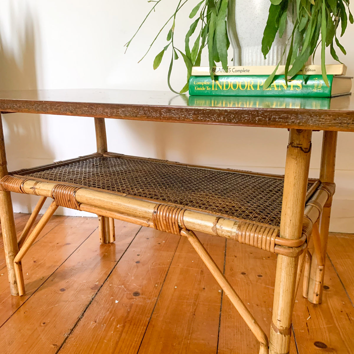 RATTAN BASE COFFEE TABLE - HEY JUDE WORKSHOP • Vintage furniture & wares.