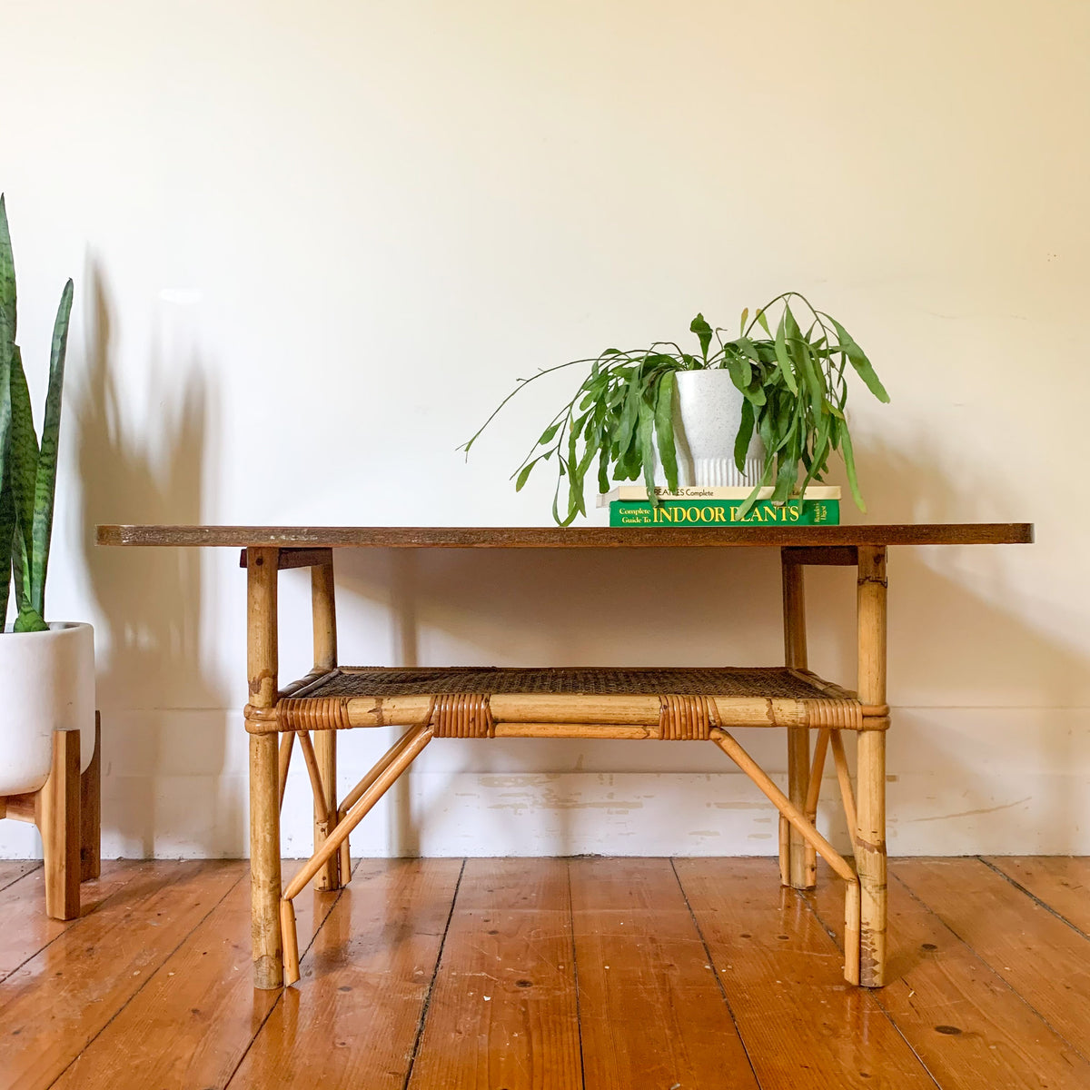 RATTAN BASE COFFEE TABLE - HEY JUDE WORKSHOP • Vintage furniture & wares.