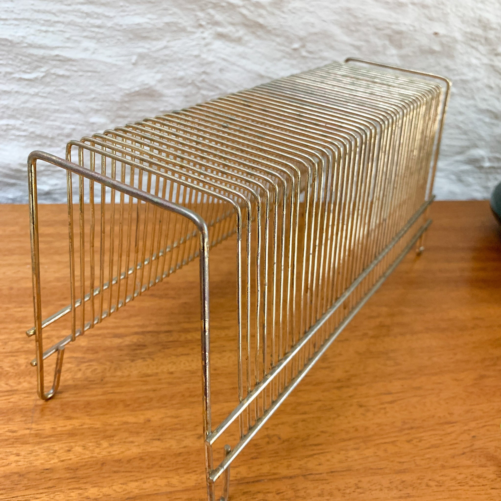 BRASS VINYL RECORD RACK