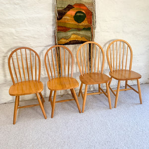 SPINDLE BACK DINING CHAIRS