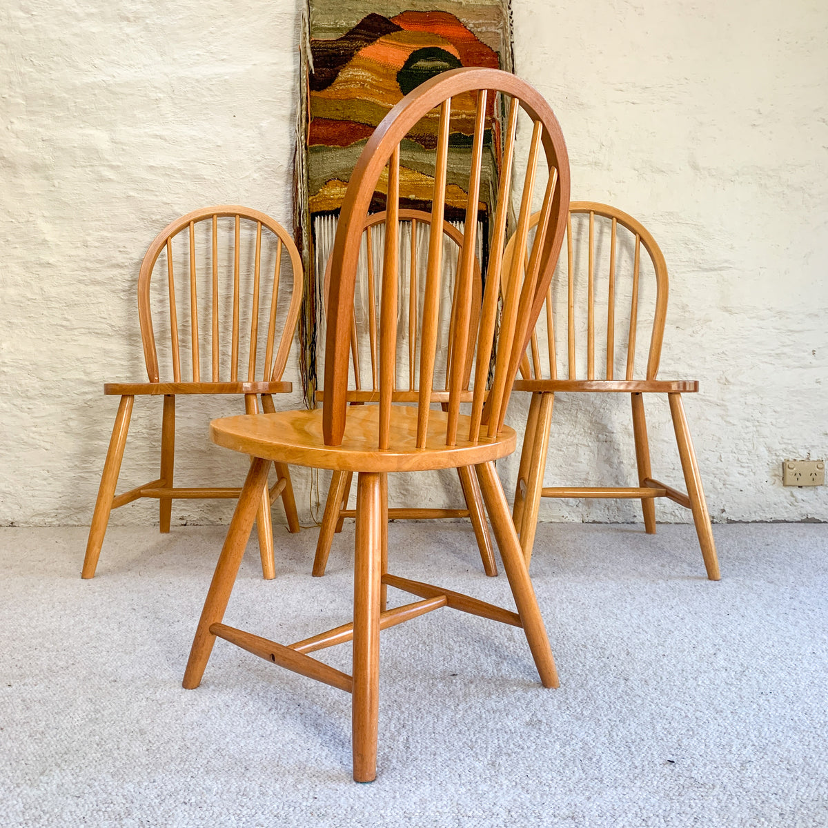 SPINDLE BACK DINING CHAIRS - HEY JUDE WORKSHOP • Vintage furniture & objects Melbourne