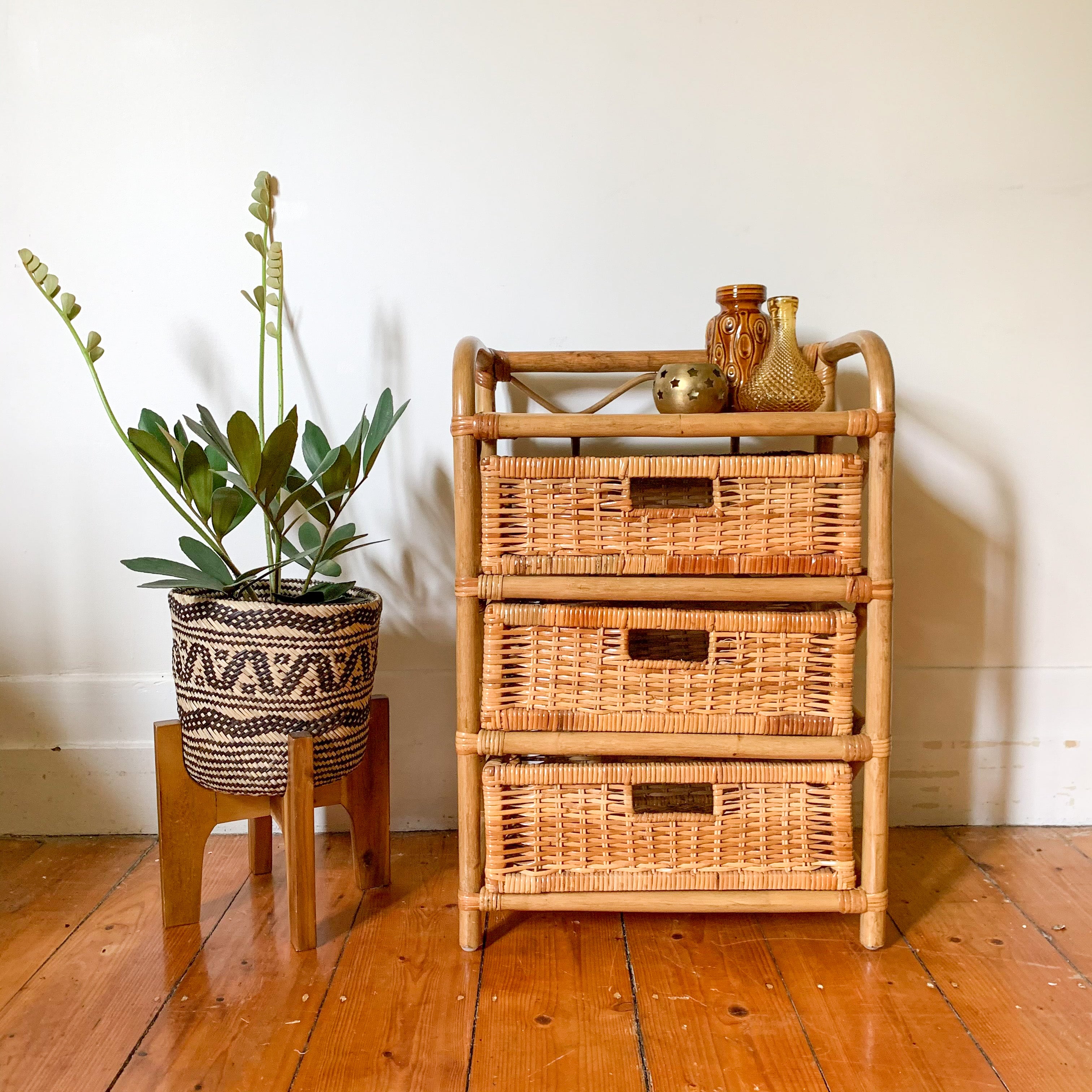 RATTAN BASKET DRAWERS - HEY JUDE WORKSHOP • Vintage furniture & wares.