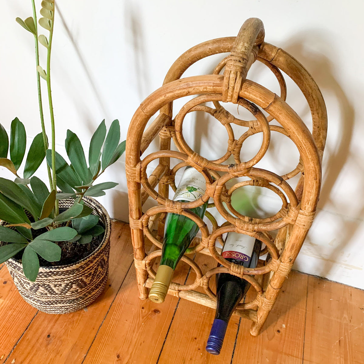 RATTAN WINE RACK