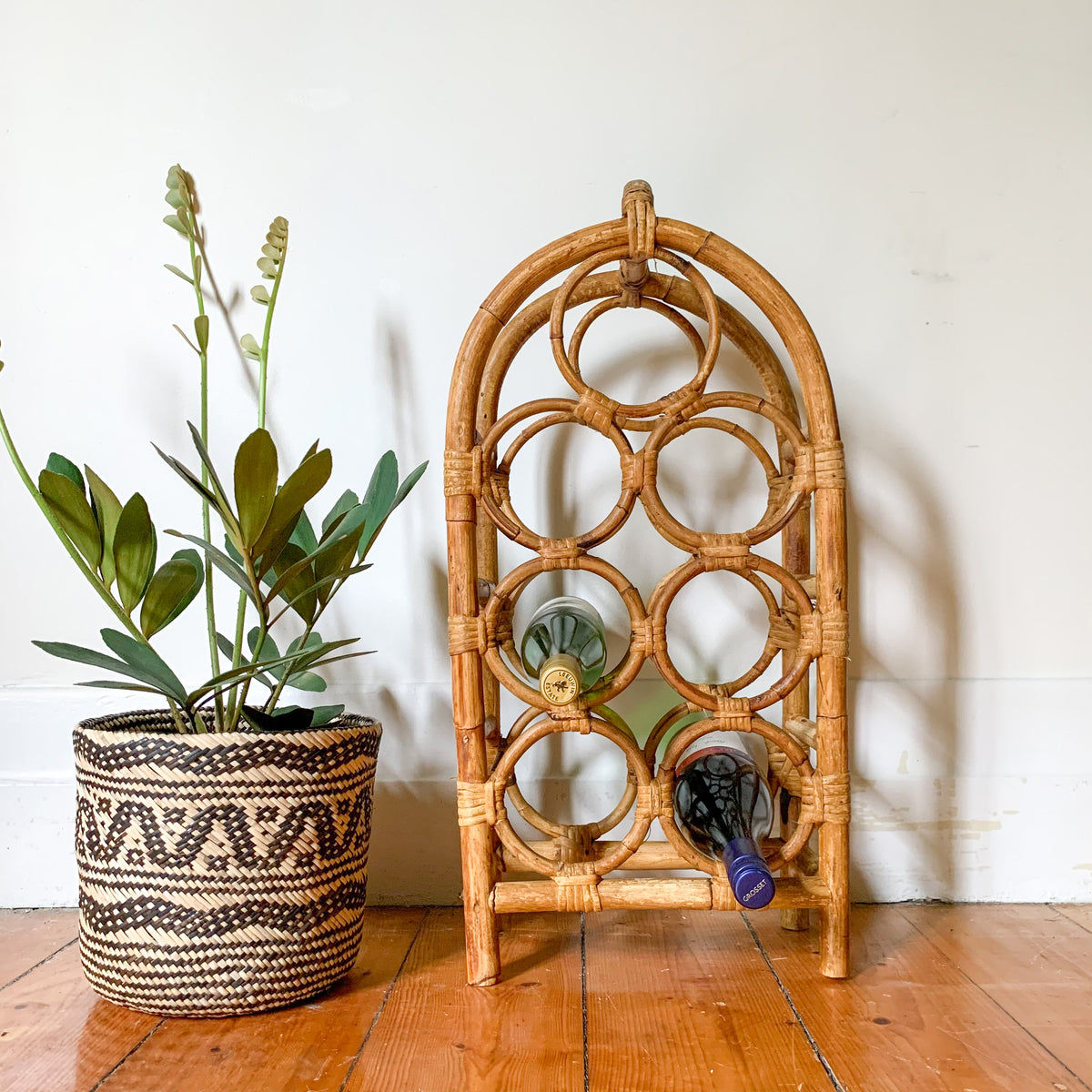 RATTAN WINE RACK