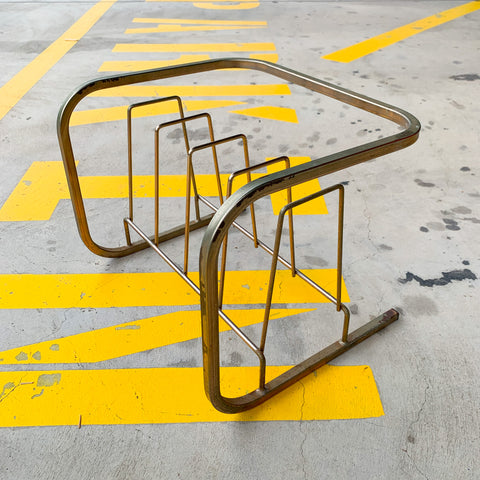 BRASS VINYL RECORD RACK