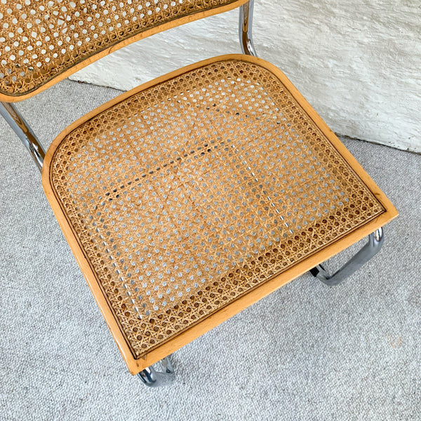 ITALIAN RATTAN CANTILEVER CHAIR
